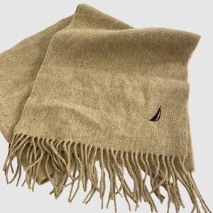 Nautica Camel Lambswool Scarf 12"x 62"
